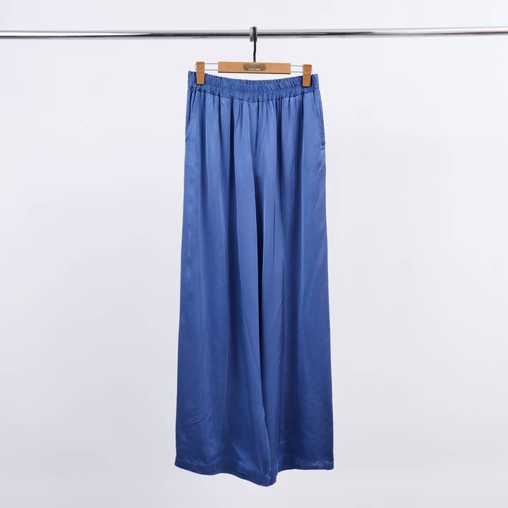 Cecile Wang - Wholesale Pants - Women's - Wide pants in satin viscose KD6706VS1
