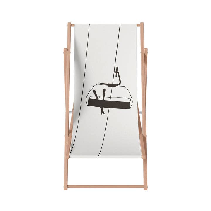 Coast and Valley – wholesale Outdoor chair – Black and white ski deckchair