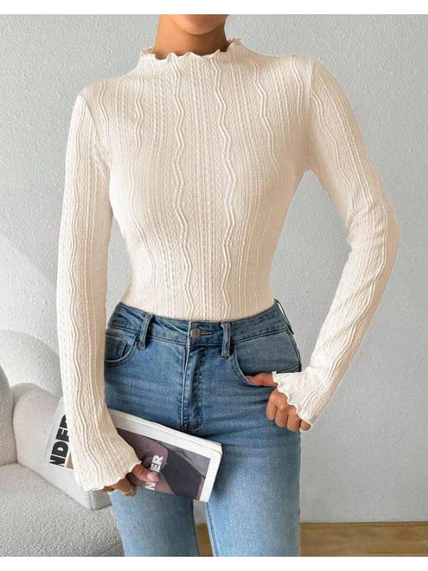 Rosa Clothing - Wholesale T-Shirt - Women's - Textured long-sleeved top base layer3