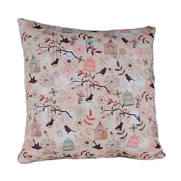 Dekorative Pillow Square - Fugl på en Swing for engroshandel hos LITTLELUXURIES FOR KIDS