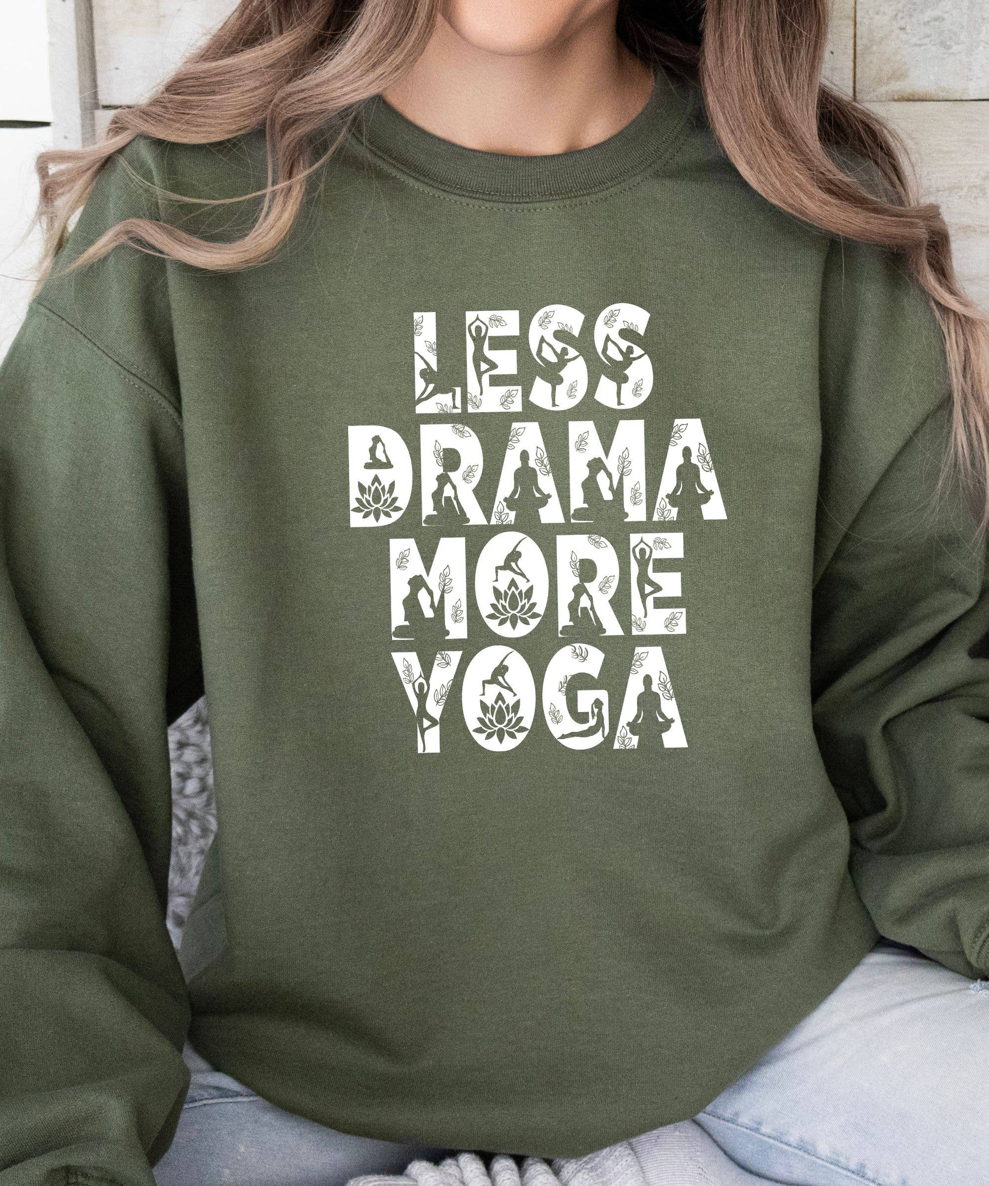 Midday USA - Vente Sweat-shirt à imprimés – femme - Chandail de yoga Less Drama More2