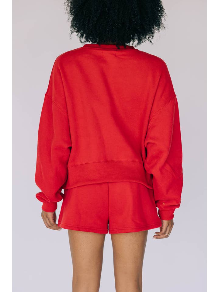 The Becca Shorts Red | Jax State Woven Label for wholesale on Faire2