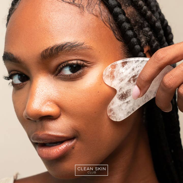 Clean Skin Club - Wholesale Gua Sha Tool - White Quartz Gua Sha Sculpting Stone4