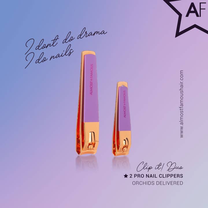 Rose Gold 2-Piece Nail Clipper Set for wholesale on Faire3