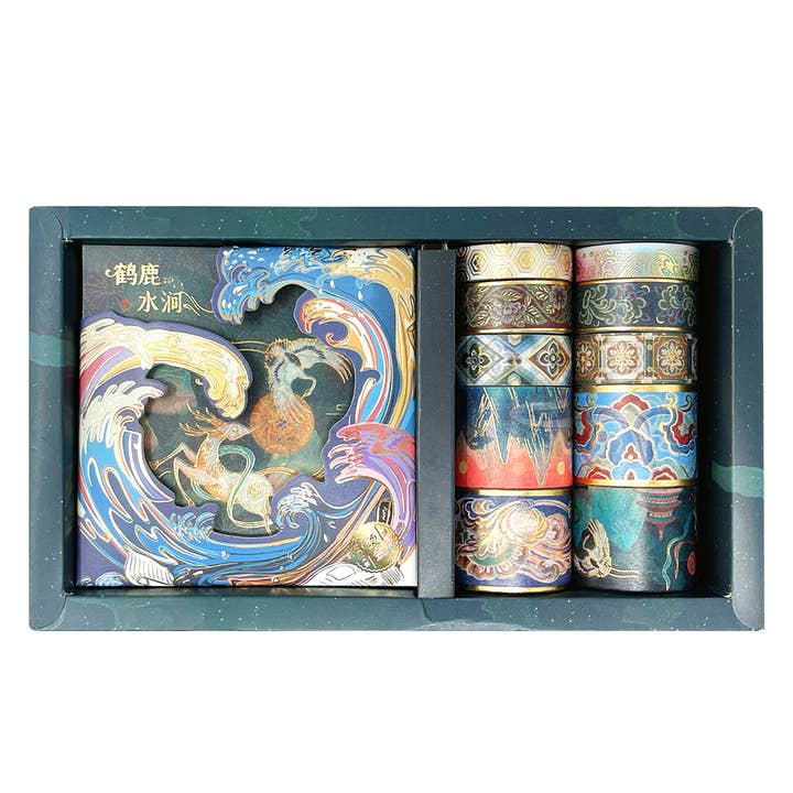 Wrapables.com - Wholesale Washi Tape - Wrapables Decorative Gold Foil Washi Tape and Sticker Set8