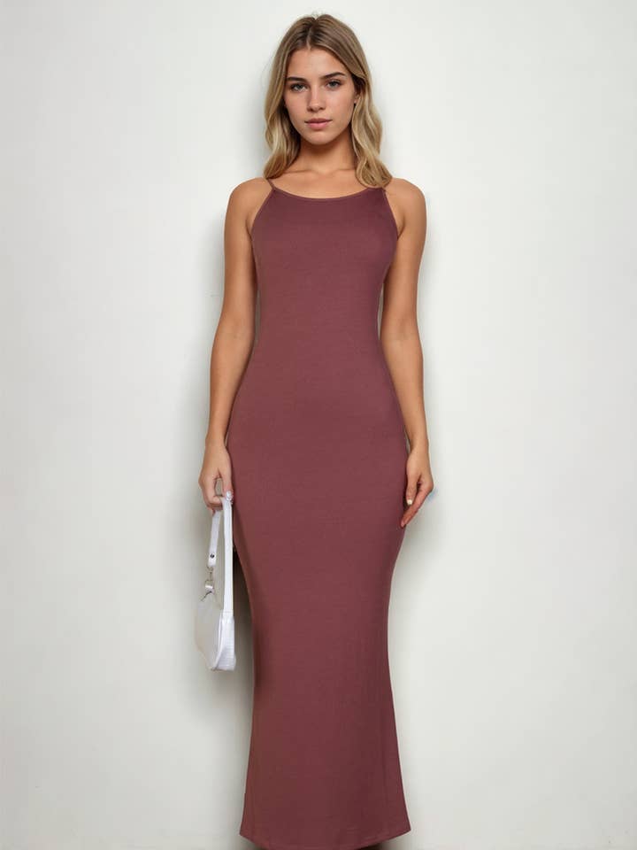 CAPELLA APPAREL - Wholesale Dress - Women's - Ribbed Mermaid Hem Cami Dress