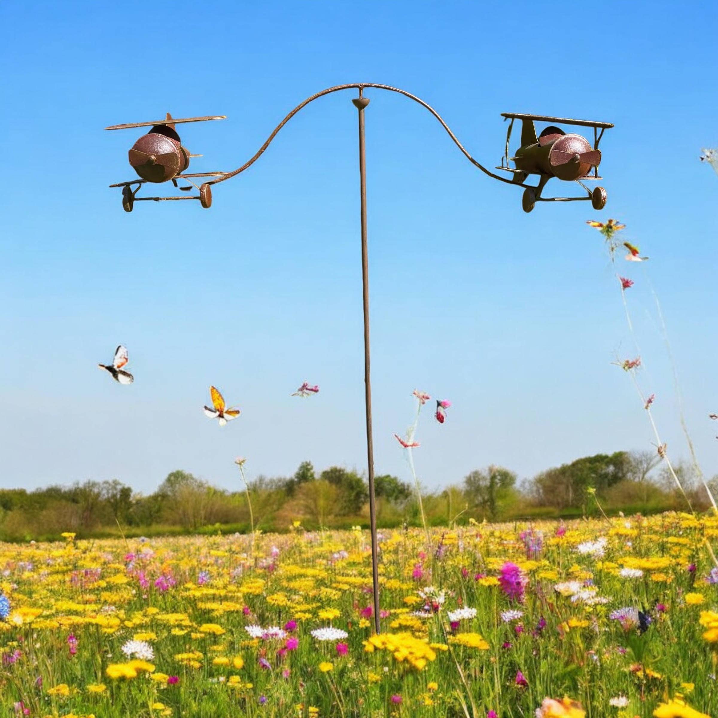 Minster Stylish Living Ltd – wholesale Wind spinner – 64" Planes Garden Spinner0