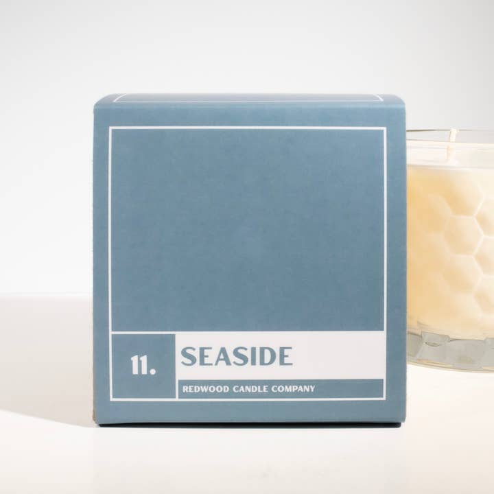 Candela Seaside 14oz per la vendita all'ingrosso da parte di Redwood Candle Co.