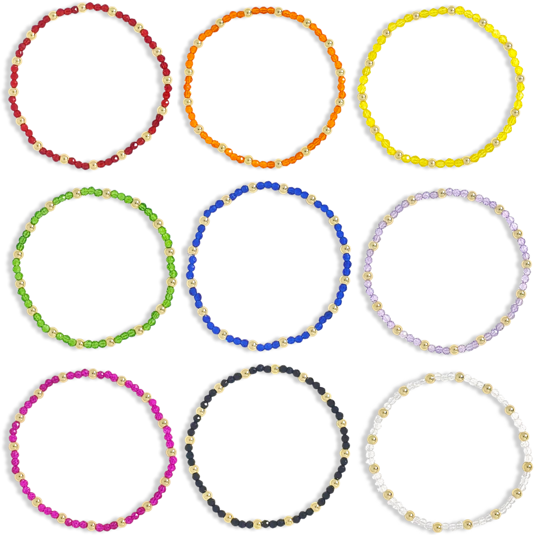 Savvy Bling - Vendita all'ingrosso Bracciale con perline - Bracciale con Perline in Oro e Cristalli Swarovski - Più Colori76