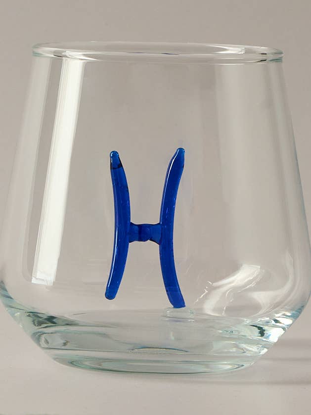 Glas met Vissen-symbool, sterrenbeeld dierenriemtekens voor wholesale door Glamuran Berlin