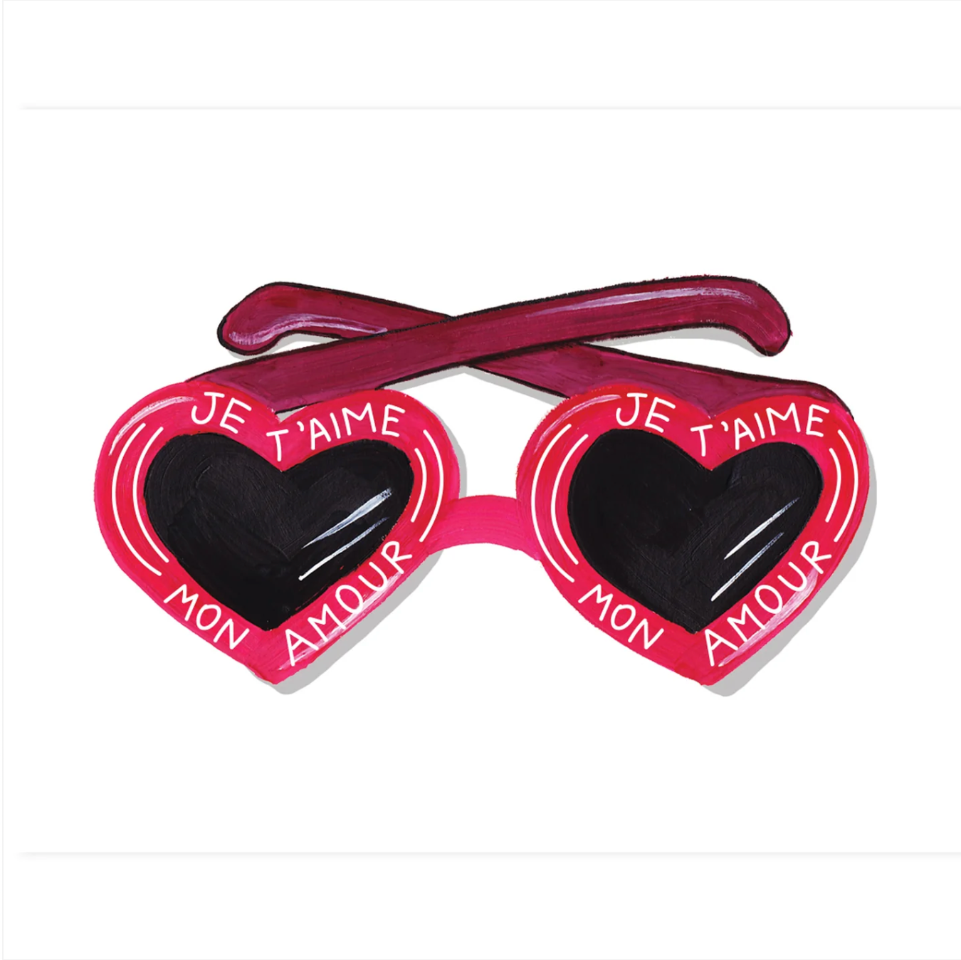 Paige & Willow - Wholesale Love Card - Je T'aime Mon Amour Sunglasses Card2