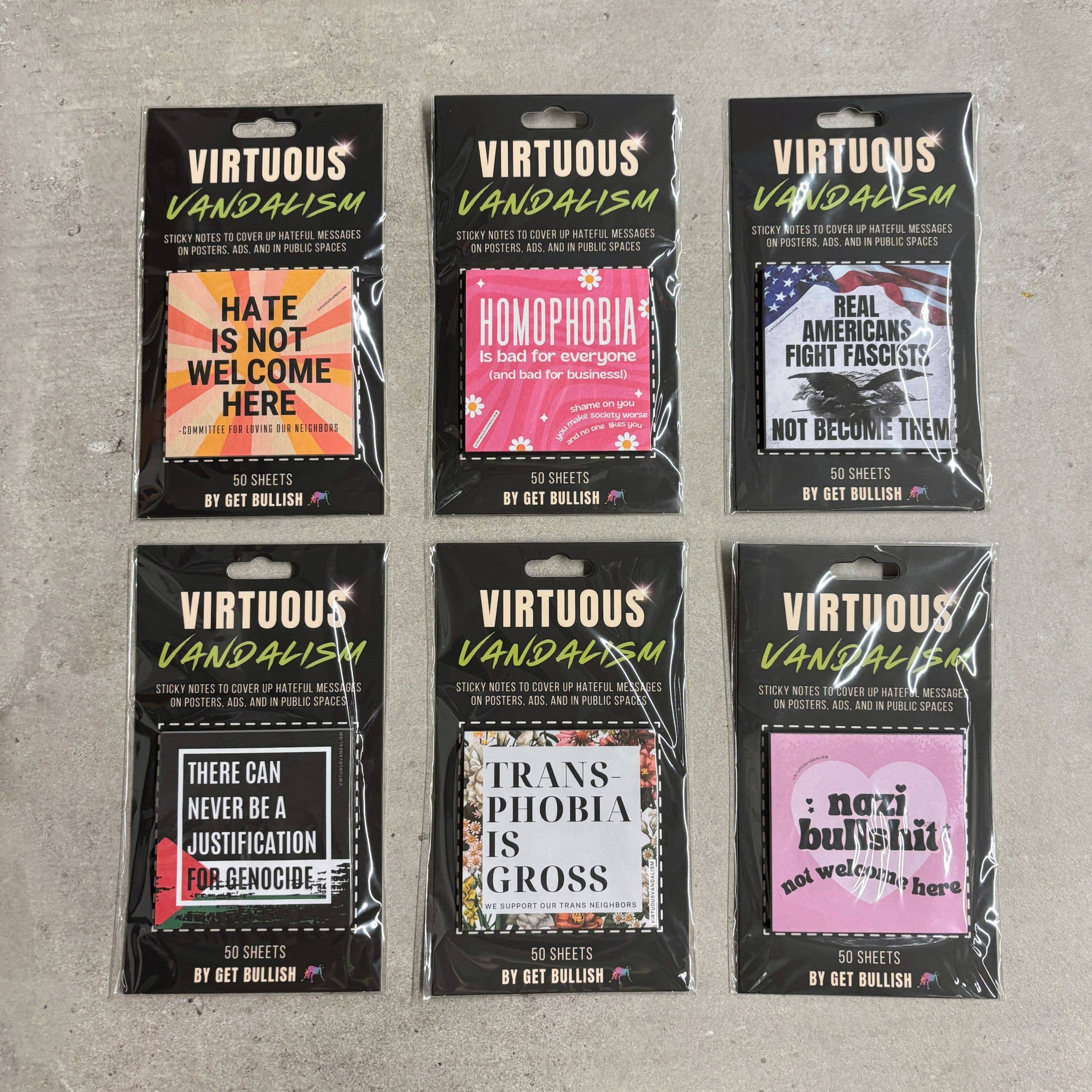GetBullish - Wholesale Sticky Notes - Virtuous Vandalism “Hate is Not Welcome Here” Sticky Notes10