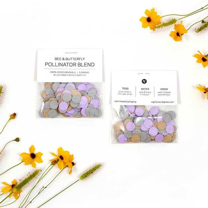 Wildflower Seed Confetti - Lilac/Kraft/Concrete for wholesale by Studio 82°