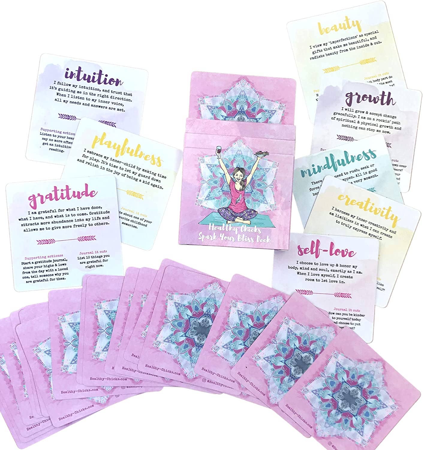 Healthy Chicks - Wholesale Tarot/Oracle Card - Spark Your Bliss Affirmation Card Deck4