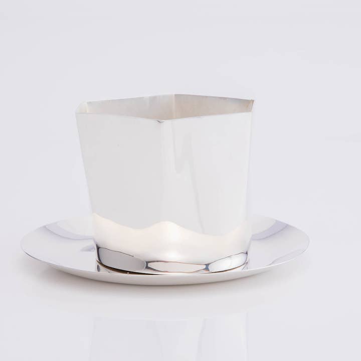 ESENCIAL HOGAR - Wholesale Serve Bowl - Hexagon Silver-Plated Nut Bowl & Saucer2