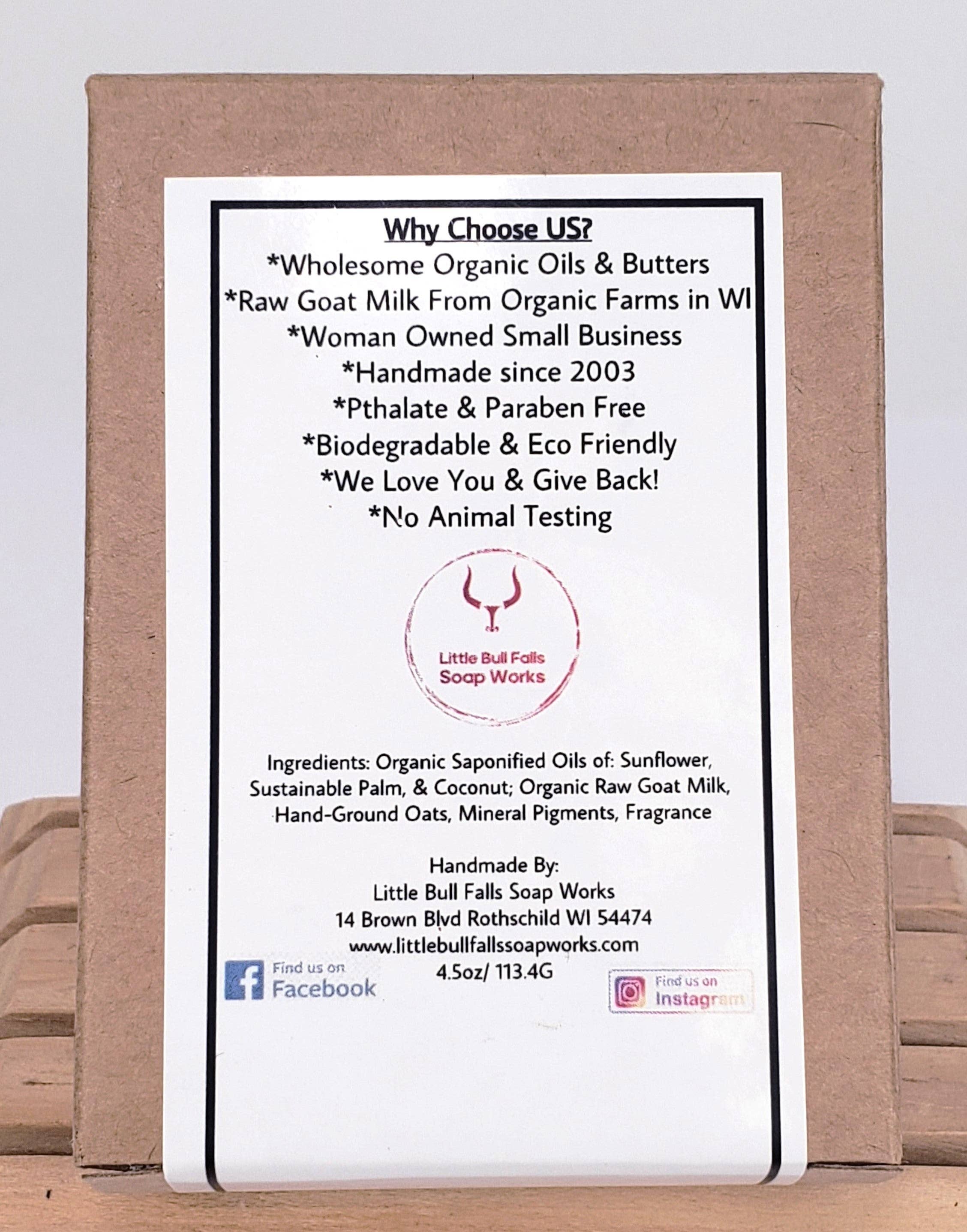 Little Bull Falls Soap Works – wholesale Tvål – Twilight hallon get mjölk tvål2