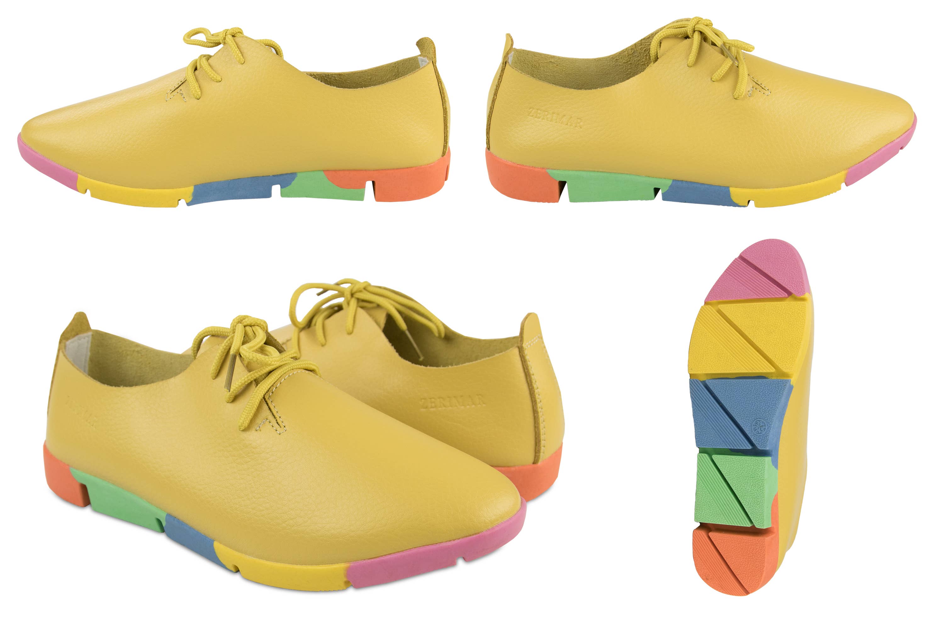 Giallo Mocassini da donna in pelle Zerimar - Scarpe comode eleganti, giallo in vendita all'ingrosso su Faire3