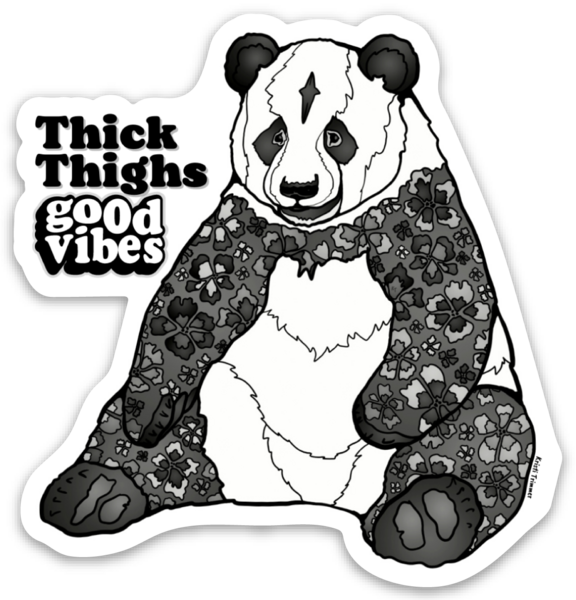 Alaska Wild & Free – Großhandel Aufkleber – Panda - Dicke Oberschenkel + Good Vibes0
