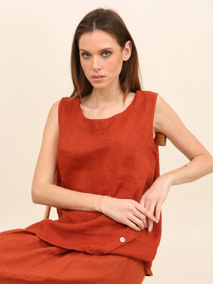 Linned Tanktop REF. 59330 for engroshandel hos LÉA & LUC