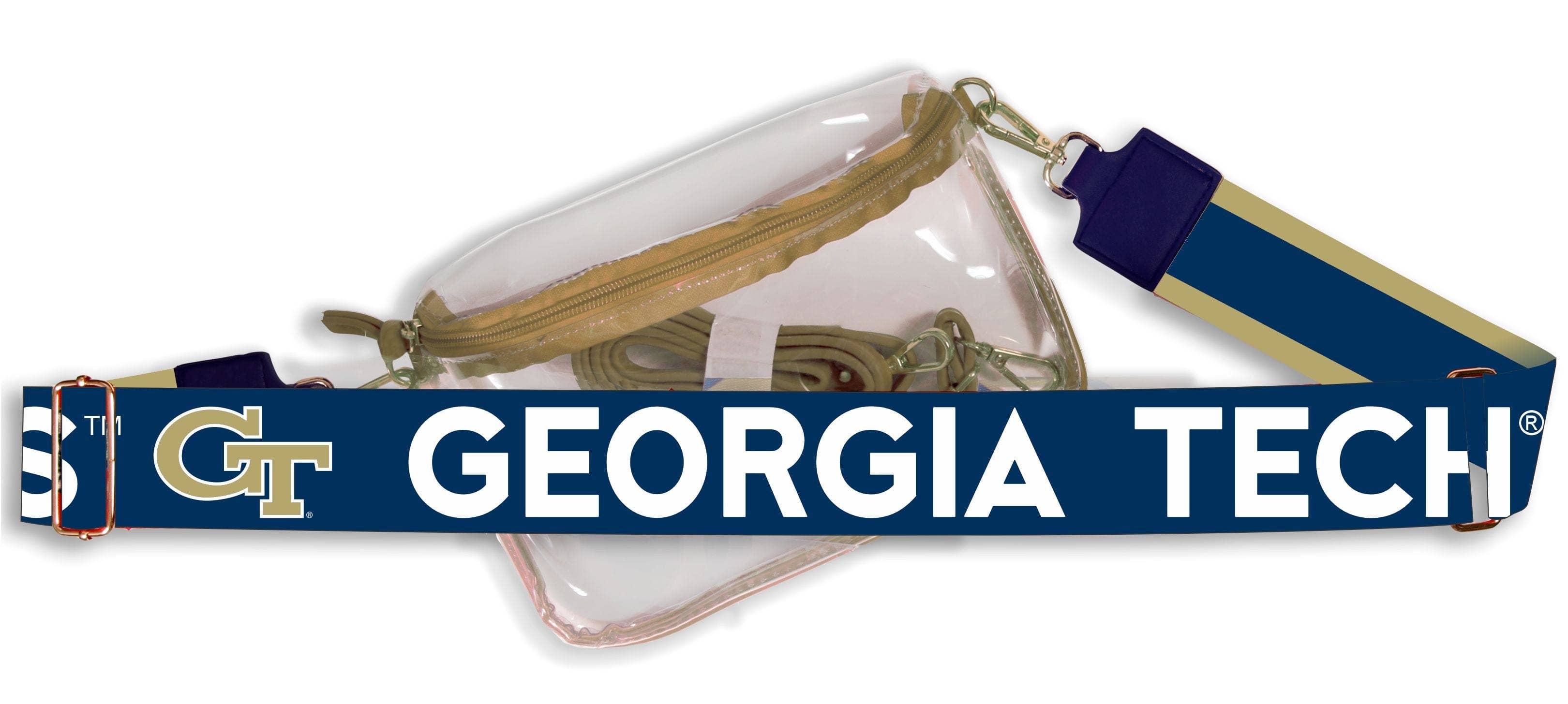 Desden - Wholesale Crossbody Bag - Women's - Georgia Tech Hailey Clear Sling Bag with Logo Strap by Desden0