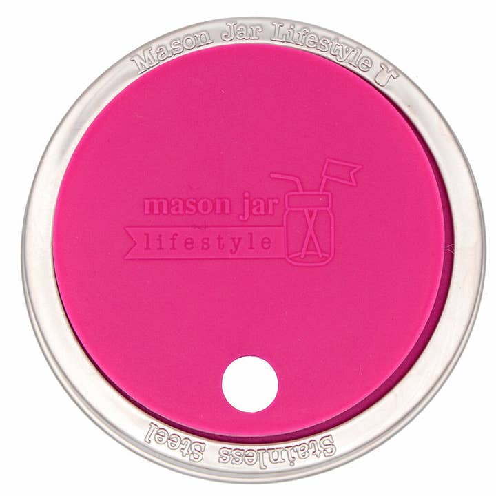Mason Jar Lifestyle - Wholesale Drink Lids - Silicone Straw Hole Tumbler with Stainless Steel Band for Mason Jars10