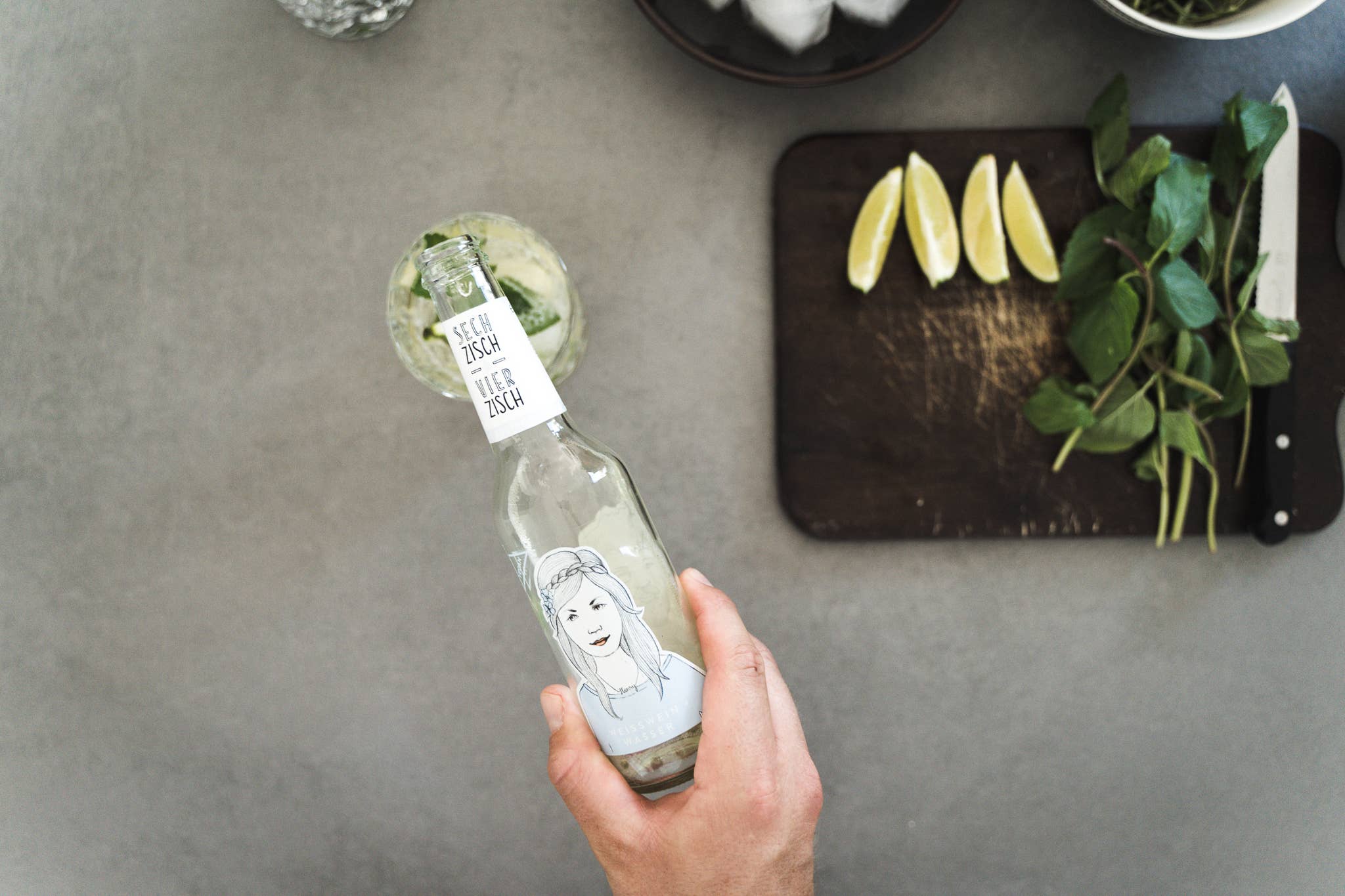 Sechzisch Vierzisch – wholesale Alkoholfri aperitif – Sixty Foursian*vitt vin+vatten*1