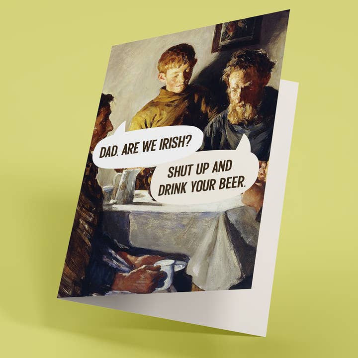 Are We Irish? - Funny St. Patrick’s Day Card for wholesale by Squirrel Friend Gifts