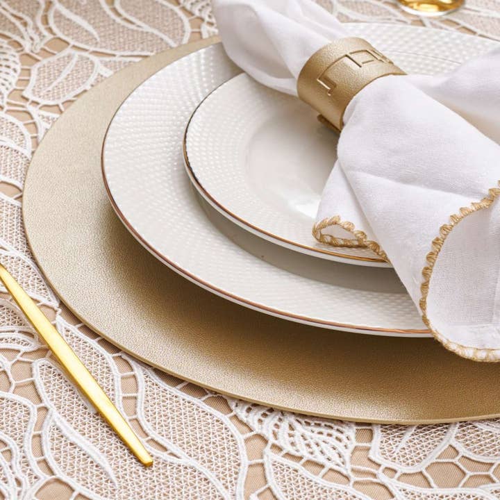 Waterdale Collection – wholesale Charger plate – Leather Round Chargers4