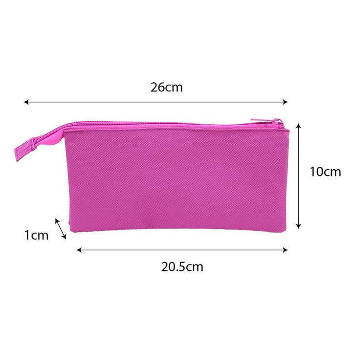 Powell Creative Products Ltd - Wholesale Pencil Case/Pouch - Flat Triple Pocket Pink Pencil Case for Girls Boys & Adults5