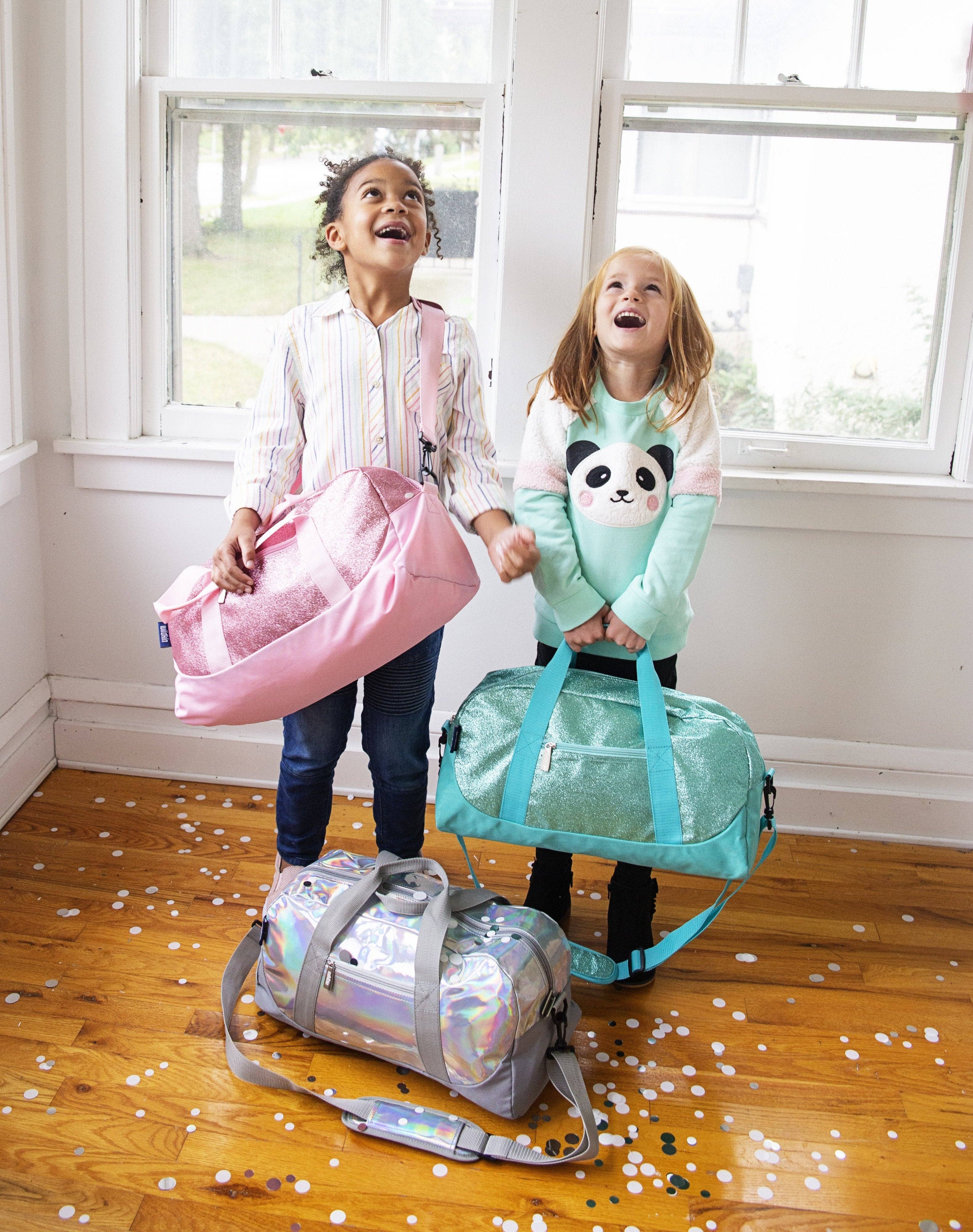 Wildkin – wholesale Weekender bag – Kids – Holographic Overnighter Duffel Bag6