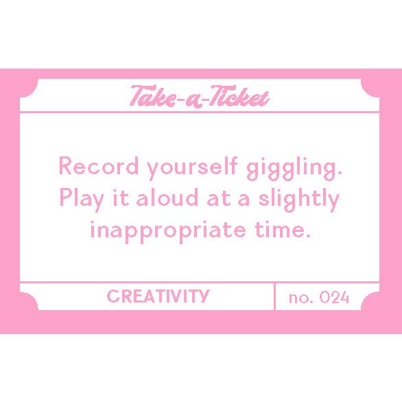 Chronicle Books - Wholesale Gag Gift/Novelty Gift - Take-a-Ticket: Creativity