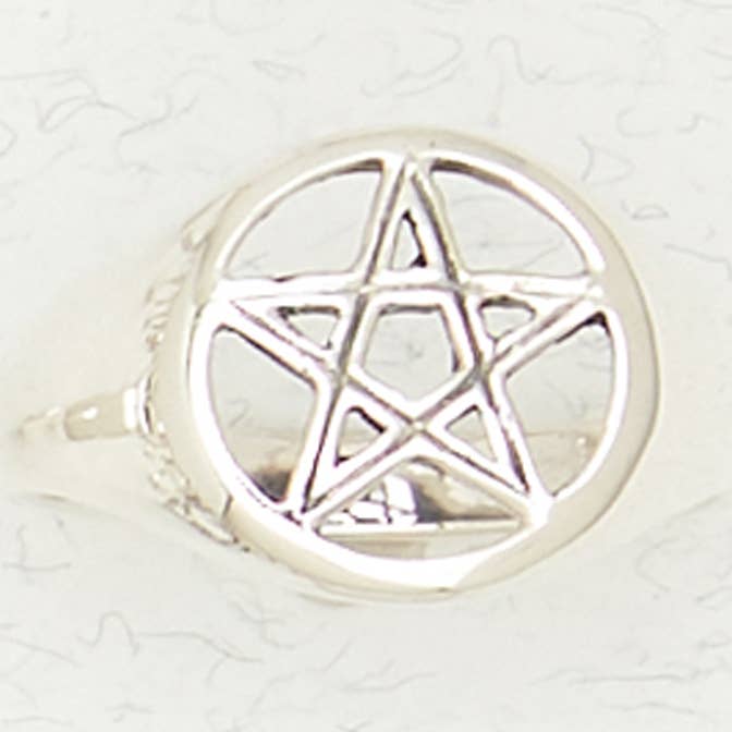 Sterling Silver Ring - Pentacle för wholesale av Nirvana LLC
