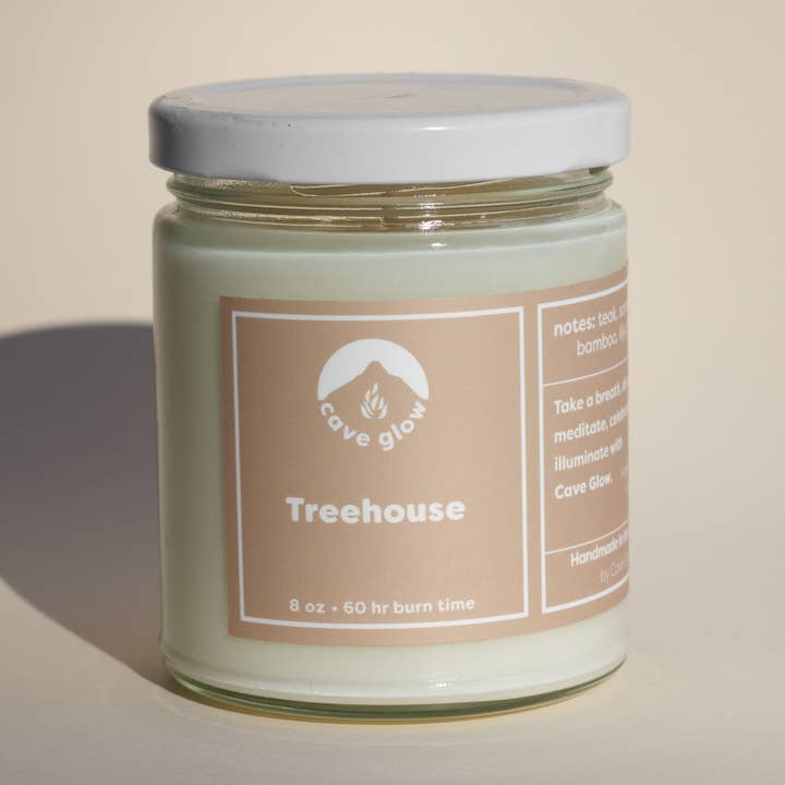 Cave Glow Studio - Wholesale Jar/Filled Candle - Treehouse 8oz Soy Wax Scented Jar Candle0