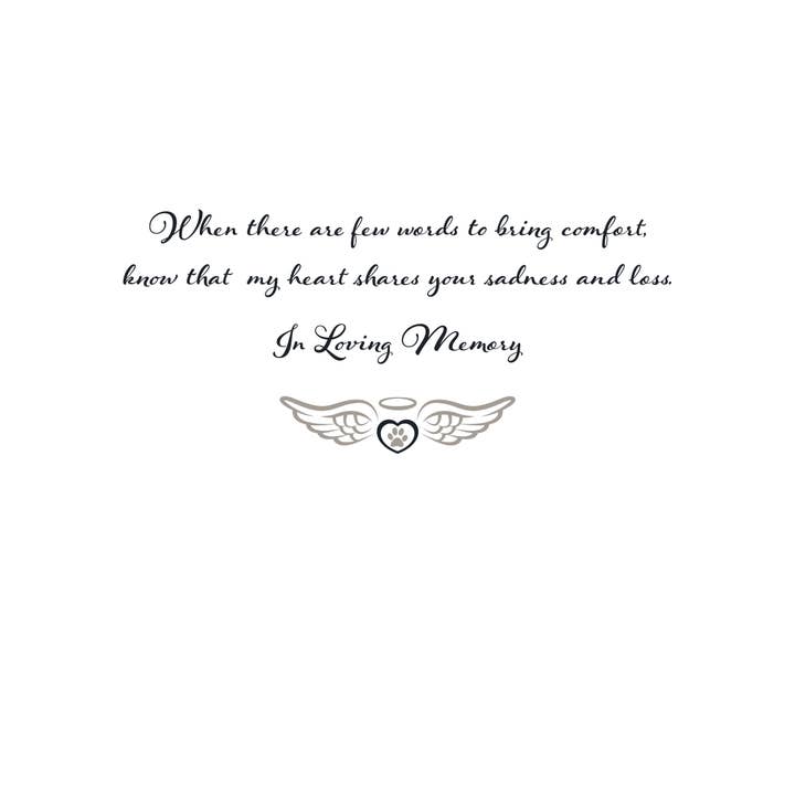 Dog Speak - Wholesale Sympathy Card - Dog Sympathy Card - A loyal companion…