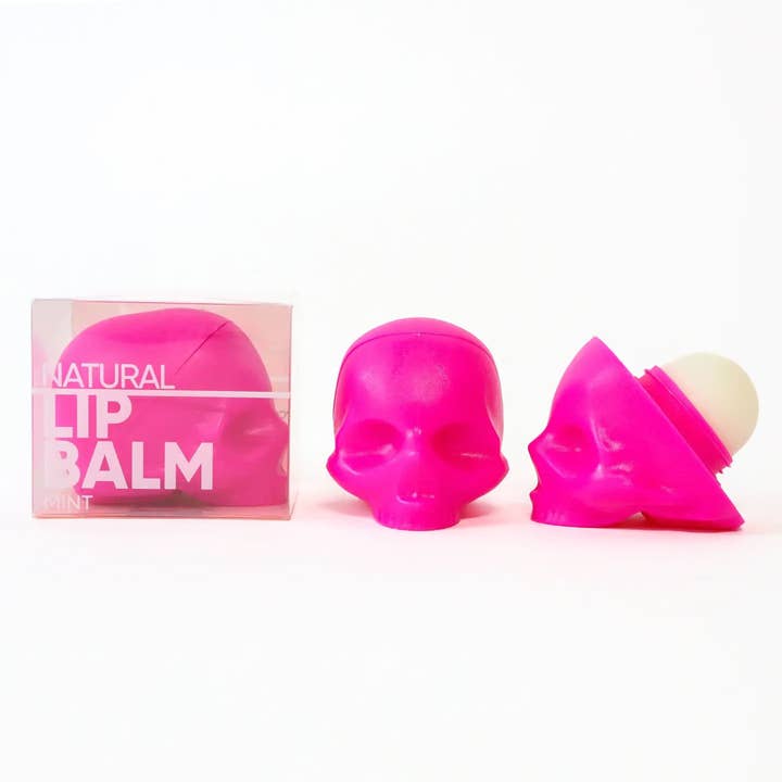 Pink Skull Lip Balm 100% Natural for wholesale on Faire