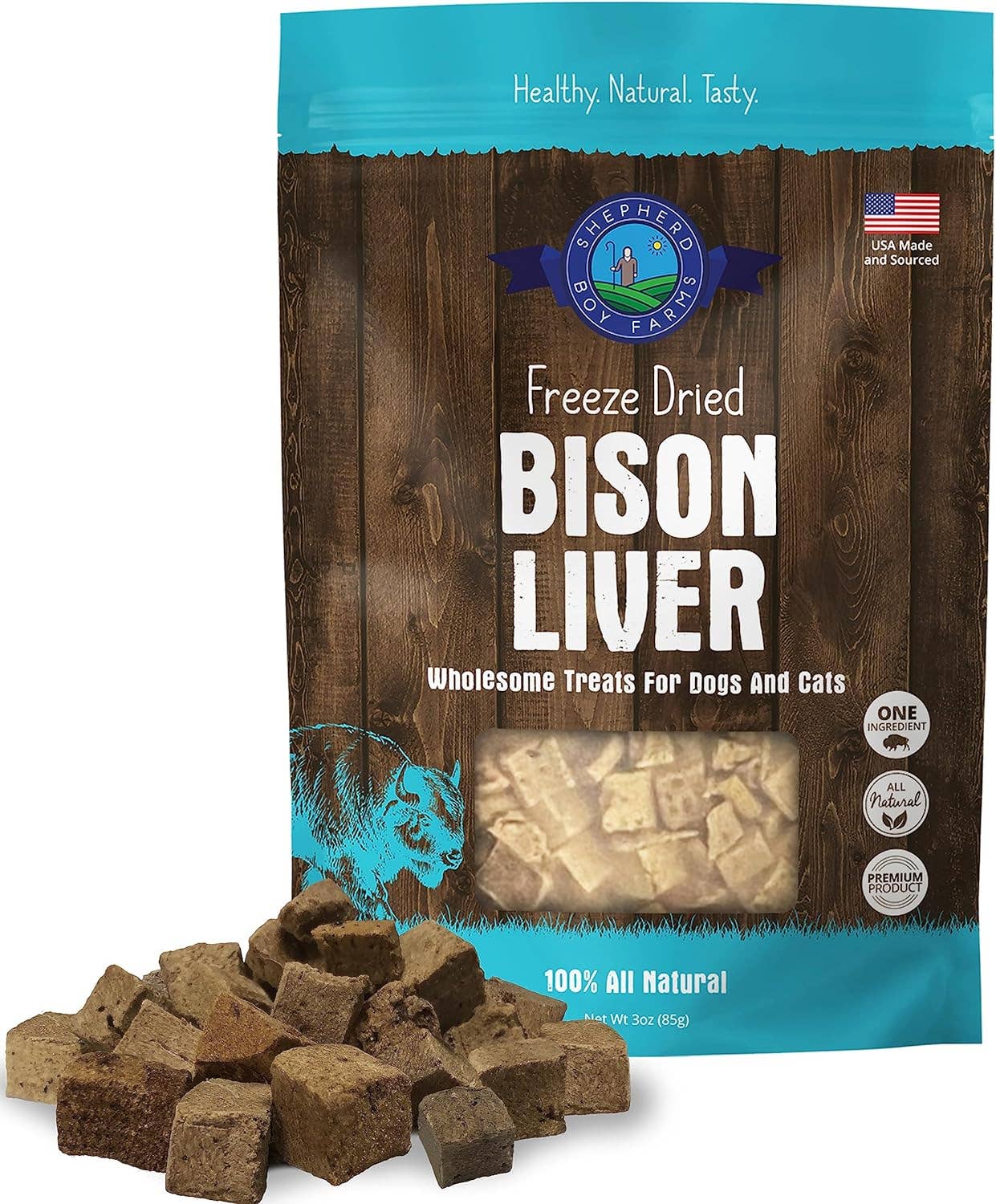Shepherd Boy Farms - Wholesale Pet Treats - Dog - Freeze Dried Bison Liver Treats