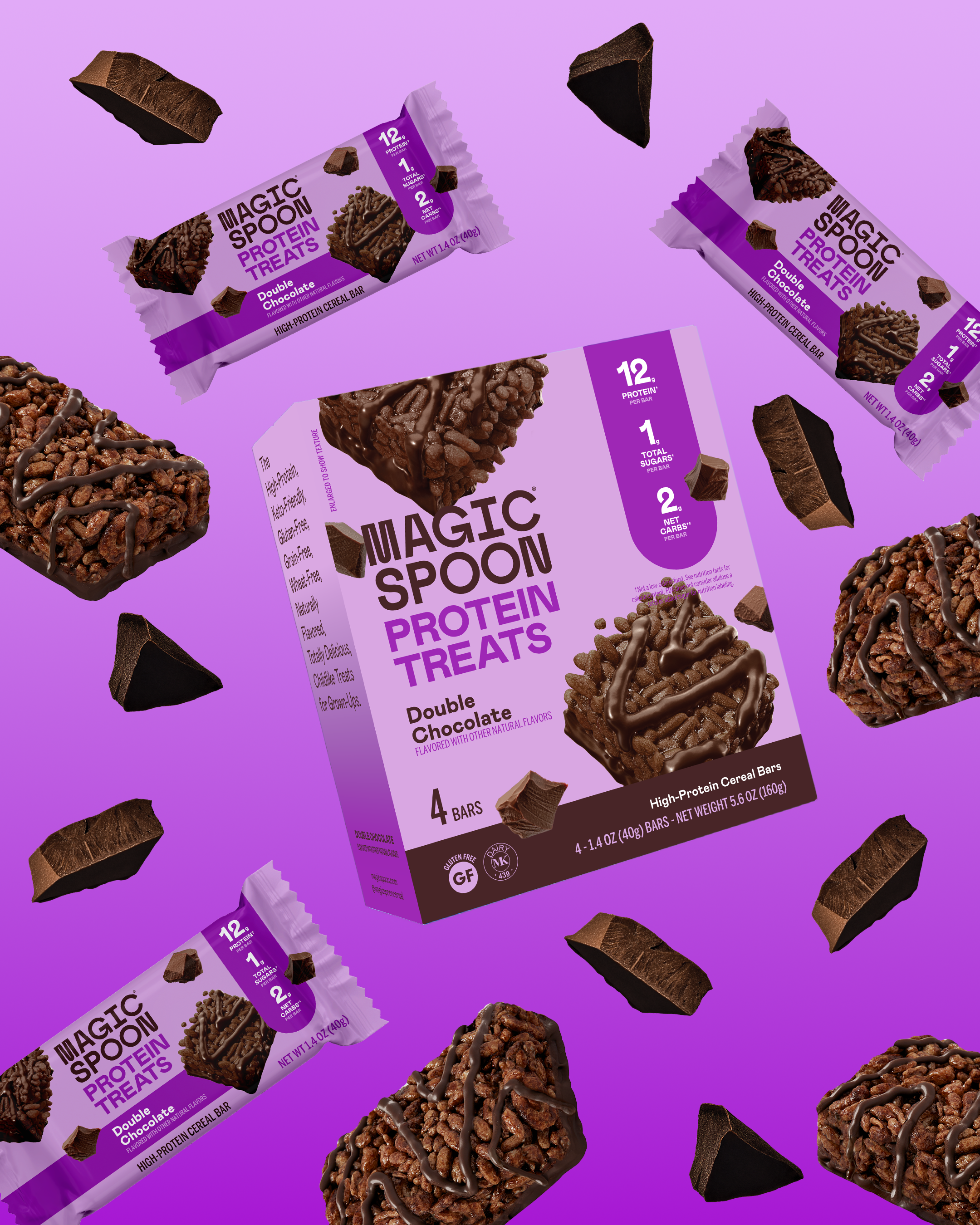 Magic Spoon - Wholesale Snack Bar - Double Chocolate 12 Treat Protein Pack ($1.80/Treat)6