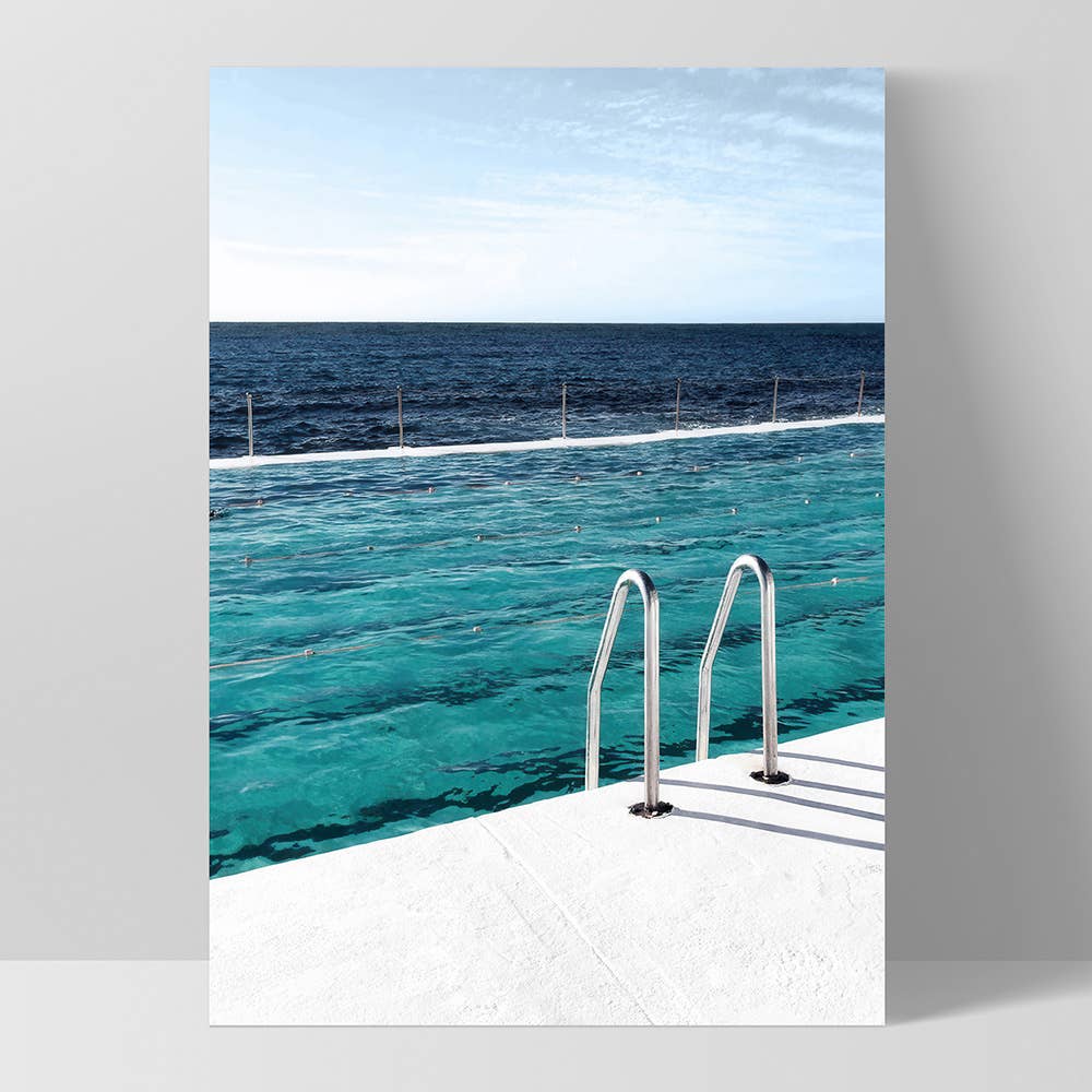 PRINT AND PROPER - Wholesale Art print - Bondi Beach Icebergs Wall Art. Pool Detail. Sydney Coastal0