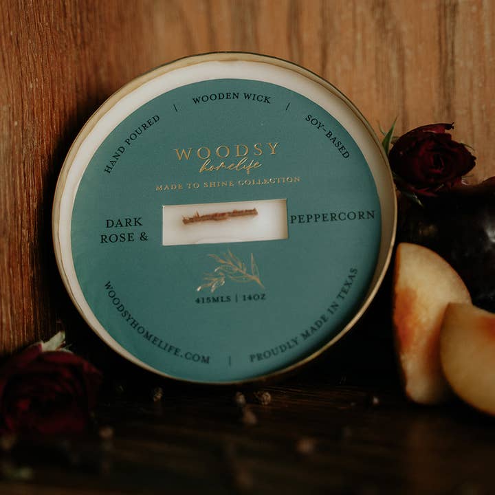 Woodsy Homelife - Vente Bougie en bocal - Collection de bols en laiton pour l'hiver et les fêtes - 14 oz /Soy/Woodwick3