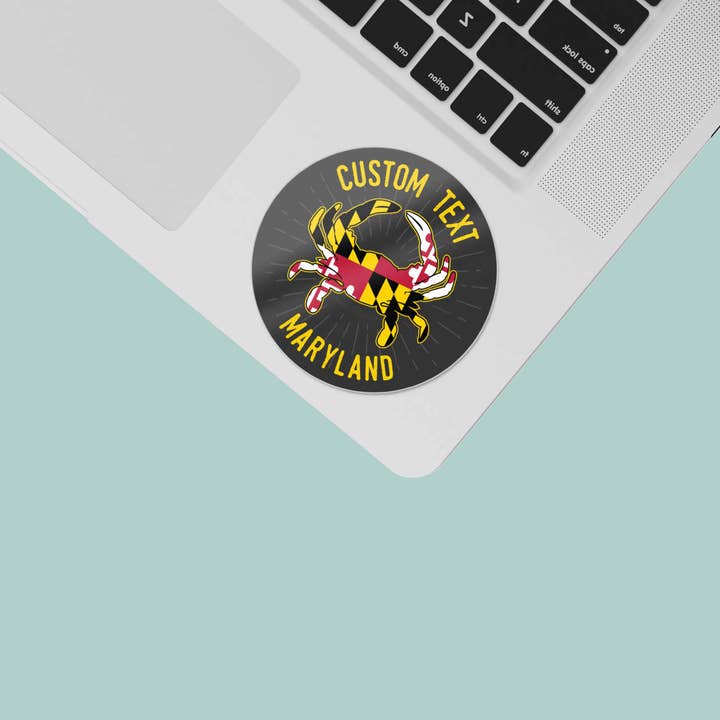 Sentinel Supply - Vendita all'ingrosso Adesivo - Adesivo personalizzato Maryland Crab - Decalcomania Name Drop Chesapeake3