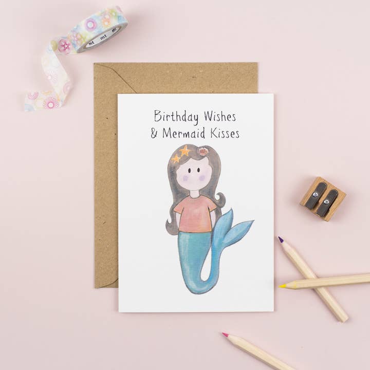 Birthday Wishes & Mermaid Kisses - Little Peeps Collection for wholesale by Little Paperie