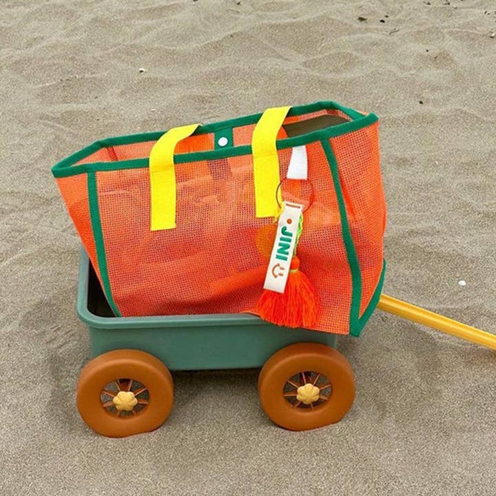 ACCITY - Wholesale Beach Bag - MESH CONTRAST COLOR BEACH TRAVEL STORAGE BAG_CWAB1916