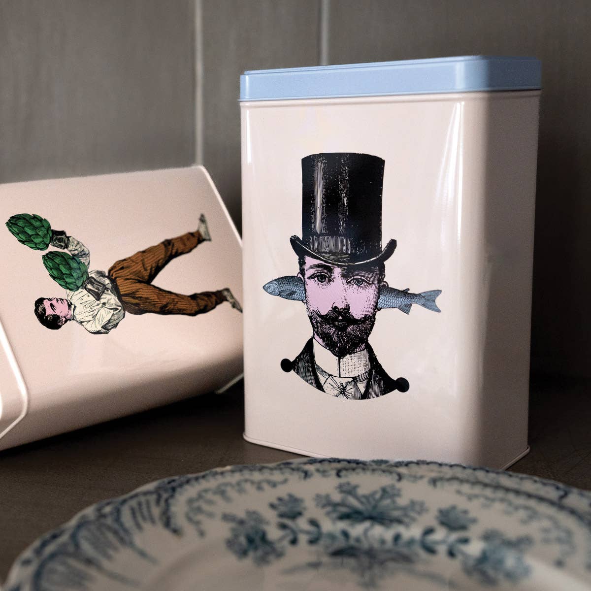 Gangzaï Design – wholesale Prydnadslåda – Rektangulär plåtask Aristo Fish3