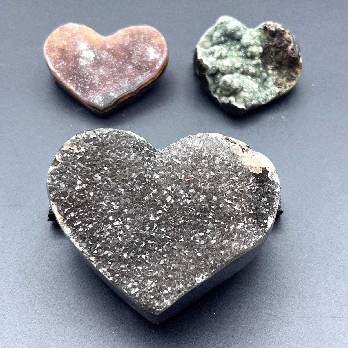 Crystal River Gems LLC - Wholesale Spiritual Stone/Crystal - Agate Druzy Crystal Polished Heart0