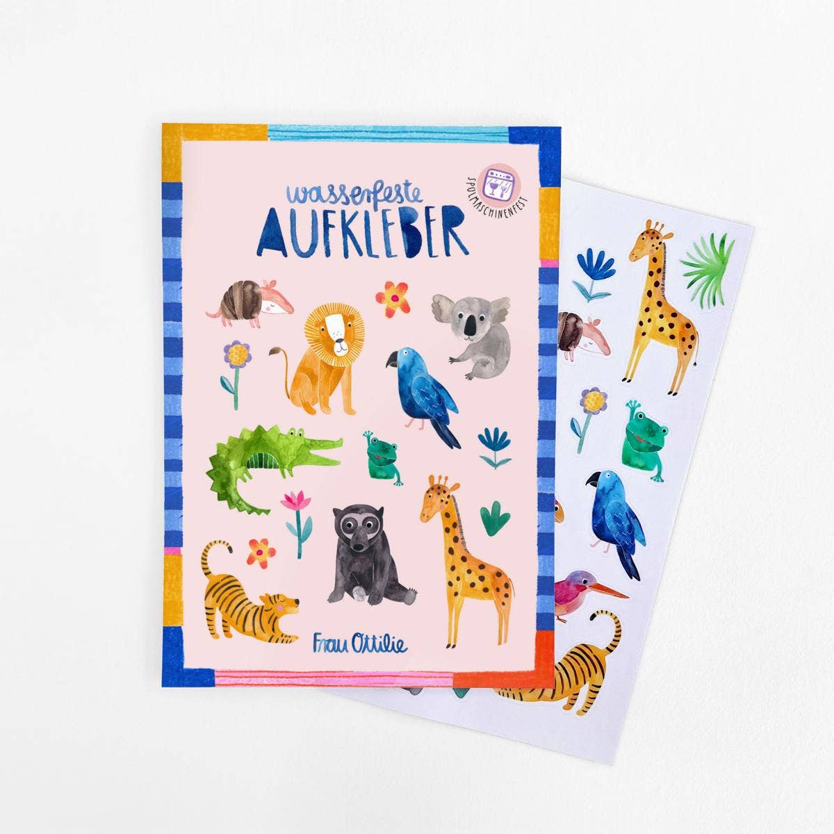 Frau Ottilie - Wholesale Sticker - Kids & Baby - Dishwasher-safe stickers *Wild Animals* (PU=3)0
