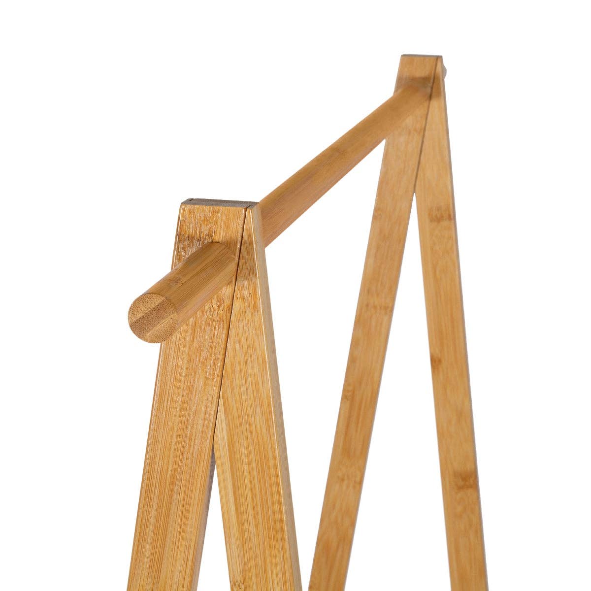 Andrea House – wholesale Klädhängare – Klädställ i bambu med hyllor3