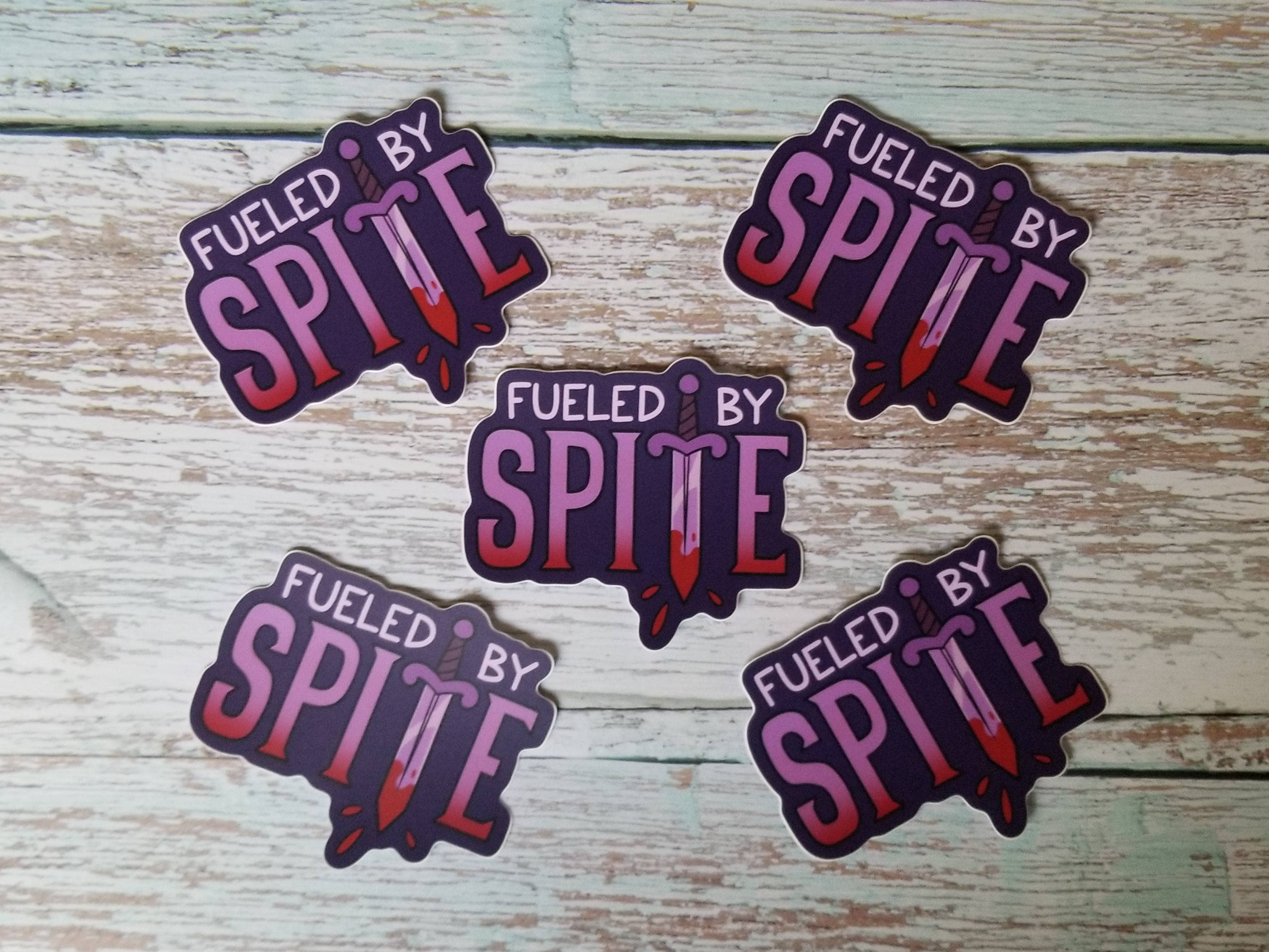 Jade Raven Arts - Wholesale Sticker - Fueled by Spite Vinyl Sticker1