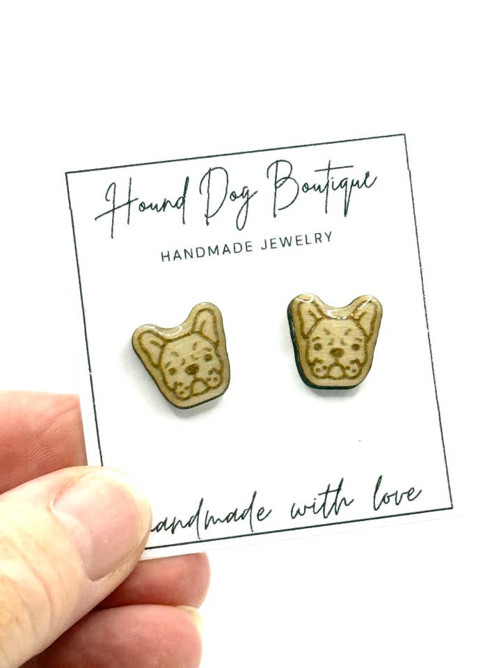 Frenchie Oorbellen voor wholesale door Hound Dog Boutique