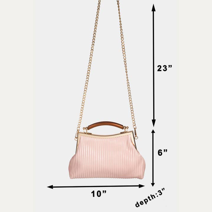 Collections by Fame Accessories - Wholesale Top Handle Bag - Women's - Ribbed Texture Fashion Handbag