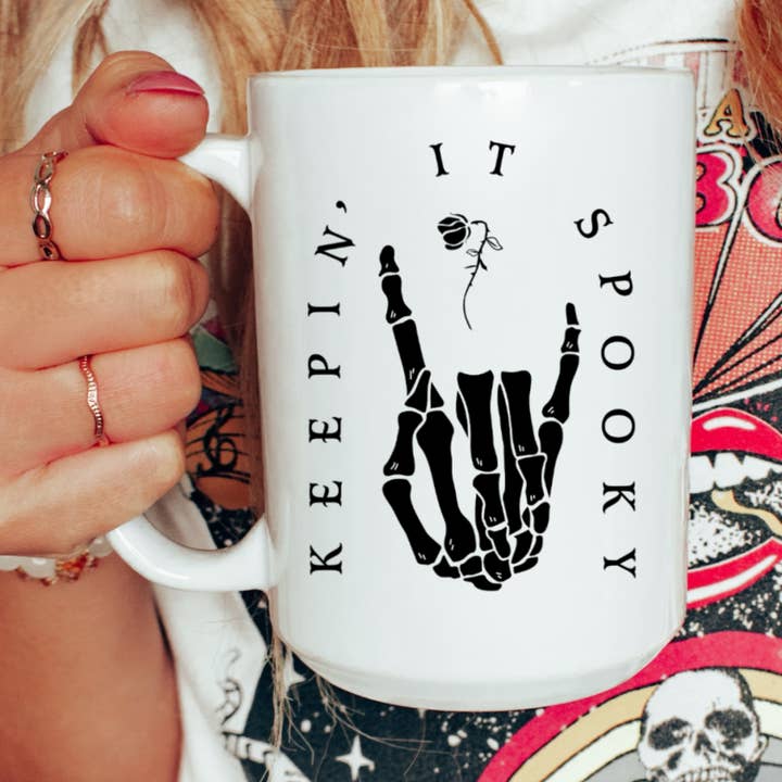 Keepin it spooky, Halloween mug, Halloween, fall mug, fall for wholesale by Mug and Mini